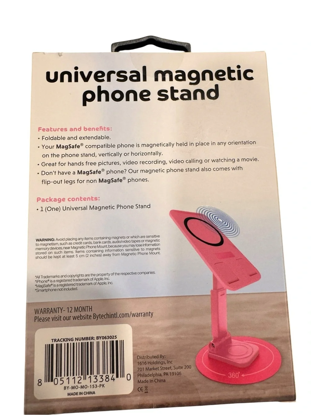 Universal Magnetic Phone Stand - Bright Pink